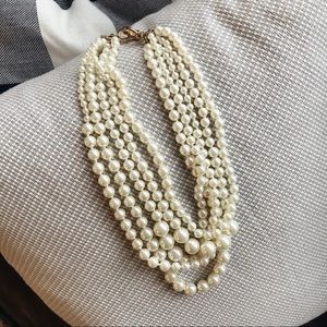J. Crew multi strand pearl necklace